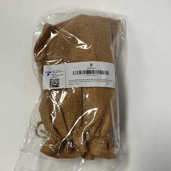 Hiifeuer medieval faux leather back sword frog vintage adjustable holster brown - Picture 3 of 7